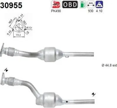 Obrázek produktu pro Katalisátor Renault Laguna Ii 1.6 1.8
