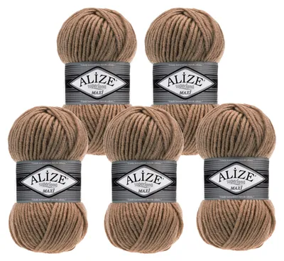 Produktbild von 500g Strickgarn Strickwolle Alize Superlana Maxi 25% Wolle, Farbwahl