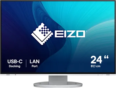 Produktbild von EIZO FlexScan EV2495-WT, 61,2 cm (24.1"), 1920 x 1200 Pixel, WUXGA, LCD, 5 ms, Weiß