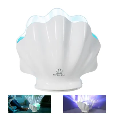 Produktbild von Aurora Projektor Nachtlicht Muschel, Sternenhimmel Lampe 7 Farben, Fernbedienung, romantische Atmosphäre, Geschenk für Schlafzimmer & Kinderzimmer