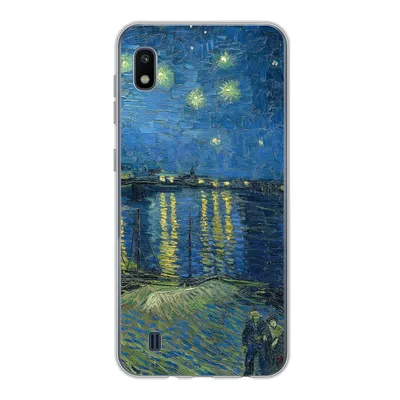 Produktbild von MuchoWow® Handyhülle Schutzhülle Hülle für Samsung Galaxy A10 Die sternenklare Nacht - Vincent van Gogh Silikon Softcase Handy Hülle - Schutzhülle