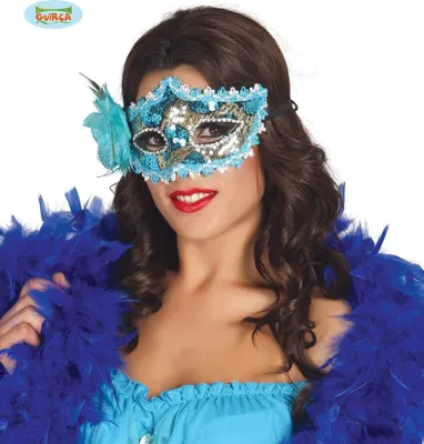 Produktbild von y blaue venezianische Maske für Damen