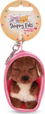 Produktbild von NICI Schlüsselanhänger Sleeping Pets Hund braun