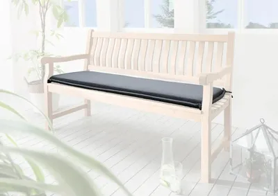 Zdjęcie produktu dla Poduszka na ławkę Destiny 130x45x5cm, z zamkiem błyskawicznym, antracytowa