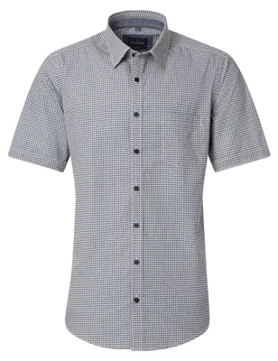 Produktbild von CASAMODA Herren Freizeithemd Kurzarm Kent Comfort Gelb gemustert S