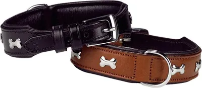 Produktbild von Nobby Leder Halsband Cerro cognac/braun, Länge: 40 cm / Breite: 30 mm