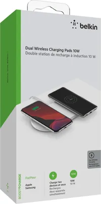 Obrázok produktu pre Belkin Dual wirel. Charging Pad 2x10W Netzteil weiß   WIZ002vfWH