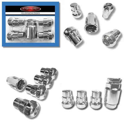 Produktbild von Felgenschloss M12x1,5 Kugelbund kompatibel mit Honda silberne Felgenschlösser Set