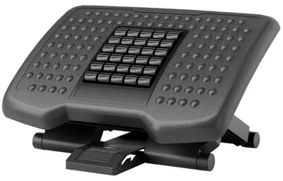 Produktbild von Ergonomische Fußstütze mit Massage für Schreibtisch | Farbe: Schwarz | Abmessungen: 35x46x11/13,5/17 cm