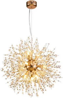 Produktbild von 8-Licht Golden Pendelleuchte für Schlafzimmer, Wohnzimmer,Glühbirne nicht enthalten