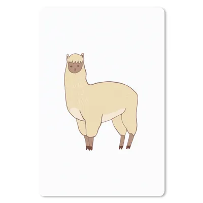 Produktbild von MuchoWow® Mauspad Mousepad Alpaka - Kinder - Weiß - Jungen - Mädchen 18x27 cm - Mousepads - Maus Mat - Pad - Mausunterlage