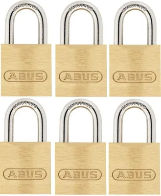 Produktbild von Abus 60/25 Messing Vorhängeschlösser 6 Stück Gleichschließend
