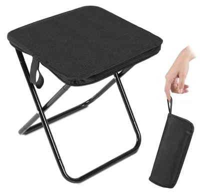 Image de Omgoods - Tabouret de camping pliable - Léger et transportable, jusqu'à 120 kg