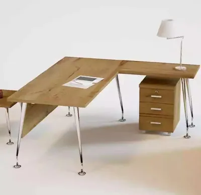 Produktbild von Holz Büro Set Eckschreibtisch Kommode 2x Aktenschrank Couchtisch 4tlg Set