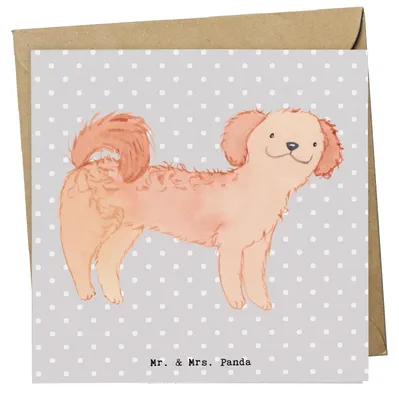 Produktbild von Mr. & Mrs. Panda Klappkarte Cavapoo Lebensretter - Grau Pastell - Geschenk, anlasskarte, doppelkarte, Cavoodle, Grußkarte, Glückwunschkarte, faltkarte