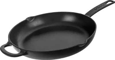 Obrázek produktu pro Litinová pánev, průměr 24 cm, hmotnost 1,5 kg, vhodná na plyn a indukci, snadno se čistí