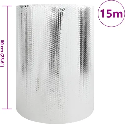 Produktbild von vidaXL Heizkörper-Reflektorfolie Silber 15 x 0,6 m Polyethylen