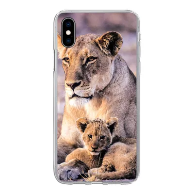 Produktbild von MuchoWow® Handyhülle Schutzhülle Hülle für iPhone Xs Löwin - Löwe - Junges Silikon Softcase Handy Hülle - Handytasche