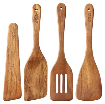 Produktbild von Oleio 4-teiliges Küchenhelfer-Set aus Akazienholz