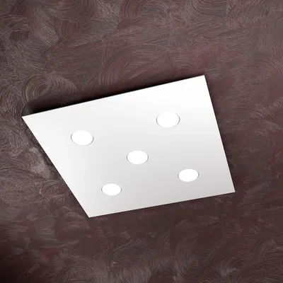 Produktbild von Modern Area Metall Weiß Metall Deckenleuchte 5 Lichter Gx53