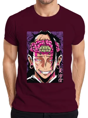 Immagine prodotto di Maglietta da uomo Jujutsu Kaisen Geto Suguru Anime Bloody Brain Gloomy Fan, Borgogna, M