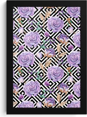 Produktbild von MuchoWow® MuchoWow® Gerahmtes Poster Blumen - Rosen - Abstrakt 20x30 cm - Poster mit zchwarzem Bilderrahmen - Drucken - Bilder Poster im Rahmen