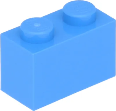 Produktbild von Lego® 50 Stück 3004 Stein Brick 1x2 Part Basic Steine 50 Mittleres Blau