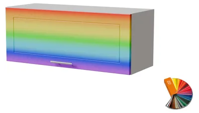 Produktbild von Küchenklapphängeschrank BARI 90x36cm Farbe & Ausführung wählbar BA-W4B/90 Wunschfarbe matt (K5) weiß