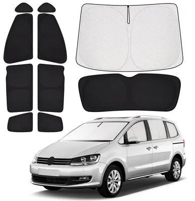 Produktbild von Sonnenschutz Auto für VW Sharan 2010-2020, Sichtschutz Frontscheibe Seitenfenster Heckscheibe, Wärmeisolierung, Privatsphäre