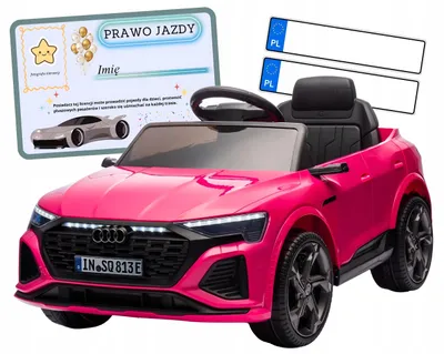 Zdjęcie produktu dla Auto na akumulator skóra pilot EVA samochód dla dzieci AUDI SQ8 różowy