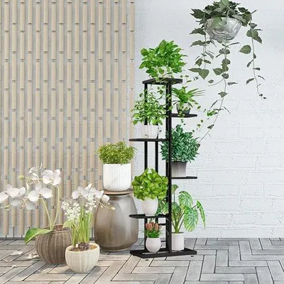 Produktbild von Famanu Pflanzenstand 43 x 22 x 108 cm - multifunktionales Pflanzenregal