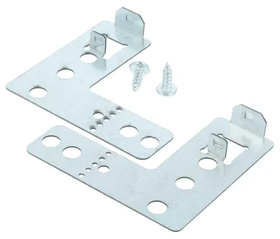Produktbild von vhbw 2x Befestigungswinkel kompatibel mit Siemens Geschirrspüler - Befestigungssatz für Spülmaschinen 6,3 x 6,8 x 1 cm