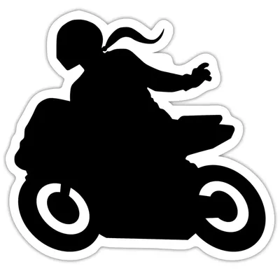 Produktbild von Spreadshirt Motorradgruß Bikerin Motorradfahrerin Bikergirl Sticker Aufkleber, 10 x 10 cm, Mattweiß