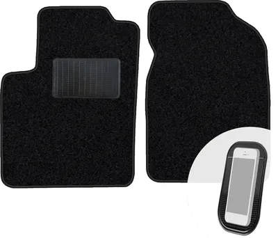 Produktbild von moto-MOLTICO Vorne Fußmatten Auto Velours Autoteppiche Schwarz Automatten Set 2-teilig passend für Ford Ka II 2008-2016