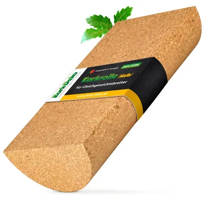 Zdjęcie produktu dla Deska balansująca z korka, wymiary: 30 x 15 x 7,5 cm, wykonana w 100% z naturalnego korka
