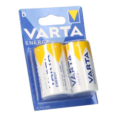 Produktbild von Varta ENERGY D, Einwegbatterie, D, Alkali, 1,5 V, 2 Stück(e), Blau, Gelb
