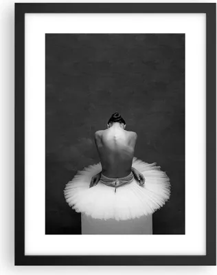 Produktbild von Gerahmtes Poster - Schwarzer Rahmen - Ballerina Rücken Stück - 30x40 cm - Wand Bild - Wanddeko - Wandbilder - Kunstposter - Wandposter - Bilderrahmen - Bilder - Kunstdruck - P2BPA30x40-4729