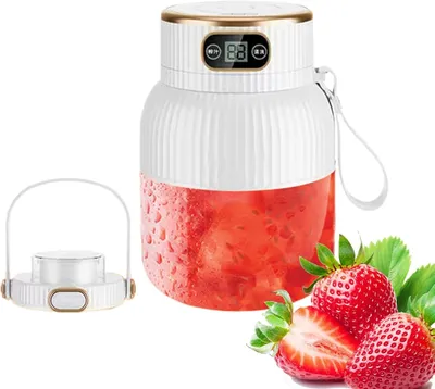 Produktbild von 6-Klingen-Zitrusentsafter-Mixer aus Edelstahl, USB-aufladbar, für Beeren, Früchte, frische Säfte und Smoothies