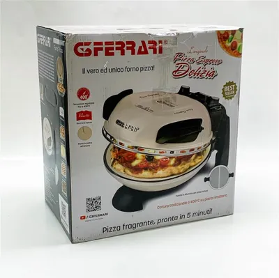 Zdjęcie produktu dla Piec do pizzy G3FERRARI Delizia G1000617 Icy Cream Limited Edition, timer z sygnałem dźwiękowym, z książką kucharską