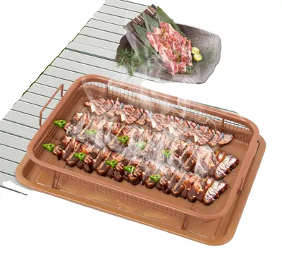 Image de Panier à friture, acier au carbone de haute qualité, 28,5 x 21 cm, compatible avec divers appareils de cuisson, résistant à la chaleur, lavable au lave-vaisselle