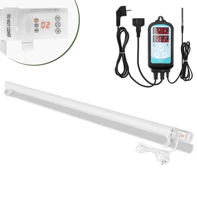 Obrázek produktu pro Jayseuw Greenhouse Heater 240W s 3000W digitálním regulátorem teploty Elektrický tyčový ohřívač bílý pro skleníky Flexibilní instalace