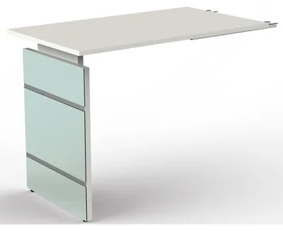 Produktbild von Anbautisch Aveto Wangengestell 100x60x68-76cm höhenverstellbar weiß