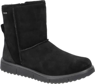 A black boot on a white background.