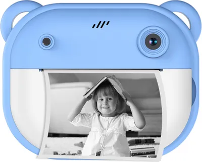 Produktbild von Sofortbildkamera fuer Kinder, Kinderkamera, 1080P-Digitalkamera mit Doppelobjektiv, 2-Zoll-Bildschirm, eingebauter Akku, Bilderrahmen, Thermodruckpapier, Geburtstags- und Festivalgeschenk fuer ueber 3-jaehrige Kinder, Jungen und Maedchen