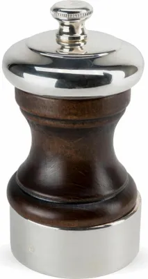 Produktbild von PEUGEOT Pfeffermühle Gewürzmühle PALACE Metall versilbert und Holz 10 cm 19570