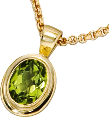 Produktbild von JOBO Anhänger 585 Gold Gelbgold 1 Peridot grün