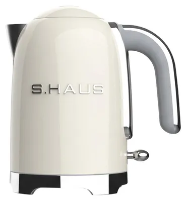 Image de Bouilloire électrique Swiss Haus SH-SWK2027, 2000 W, 1,7 litre, base rotative à 360°, filtre, élément chauffant dissimulé, double paroi, couleur crème
