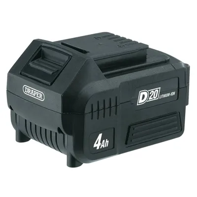 Zdjęcie produktu dla Draper Tools 55898, Czarny, Litowo-jonowa (Li-Ion), 4 Ah, 20 V, 1,83 h, 660 g