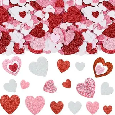 Produktbild von Glitzer Herz-Konfetti (200Stück) - Streudeko, für Valentinstag & Hochzeit