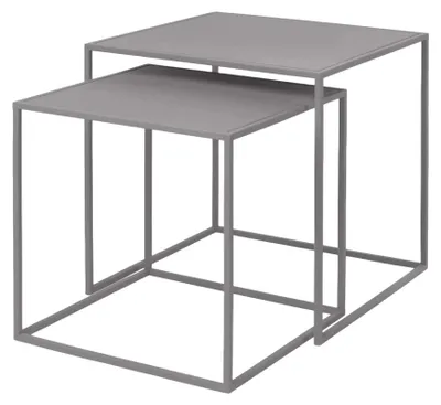 Obrázek produktu pro Blomus FERA Set 2 postranních stolků, postranní stolek, postranní stolek, práškově lakovaná ocel, Mourning Dove, 65989